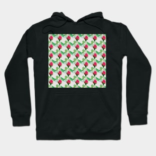 Pink rosebuds pattern Hoodie